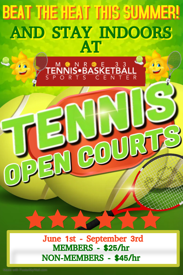 Monroe Sports Center Summer Tennis Rates